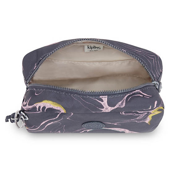 Kipling Gleam Printed Pouch Taske Sølv | DK 2140HA